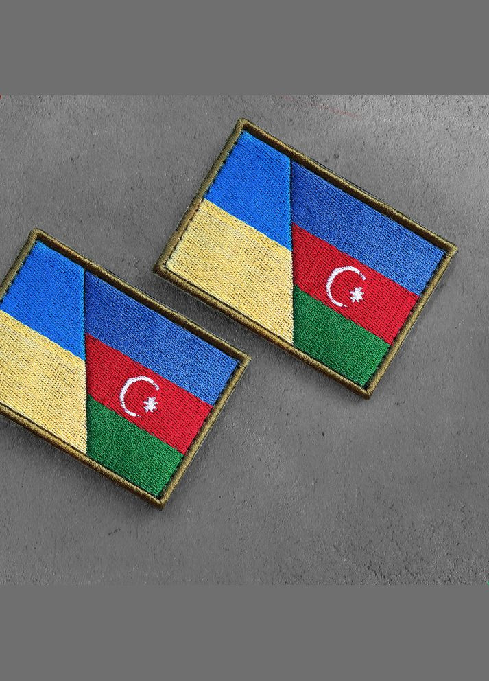 Набір шевронів на липучці Україна й Азербайджан 3 шт IDEIA (275869605)