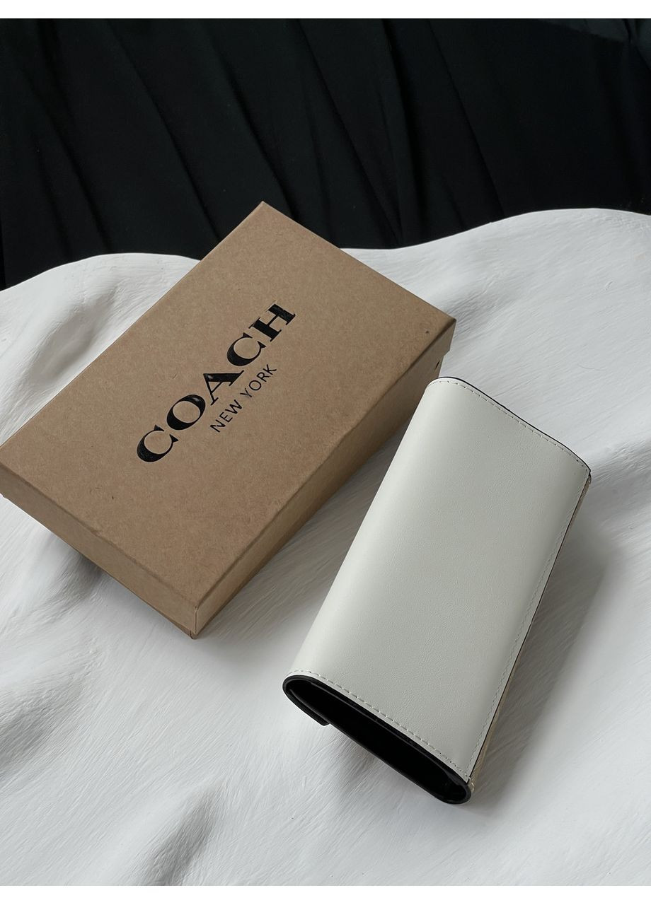 Кошелек женский большой визитница молочный с коробкой No Brand (369935805)