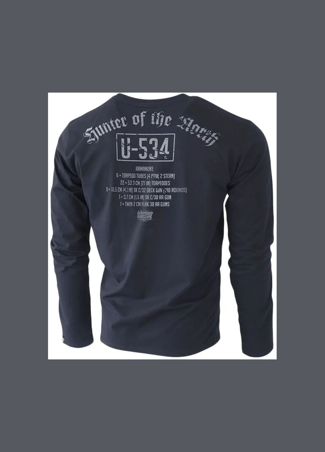 Чорна лонгслів hunter of the north s189bk Dobermans Aggressive