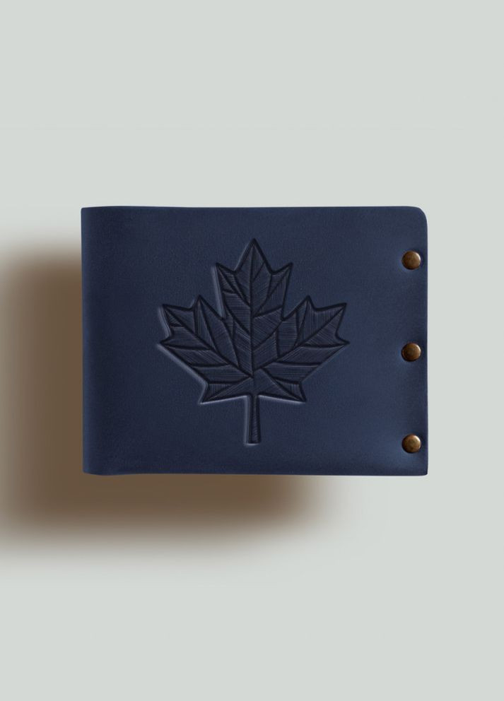 Кошелек на заклепках Кленовый Лист натуральная кожа Crazy horse с отделениями для карт Turtle (302660023)