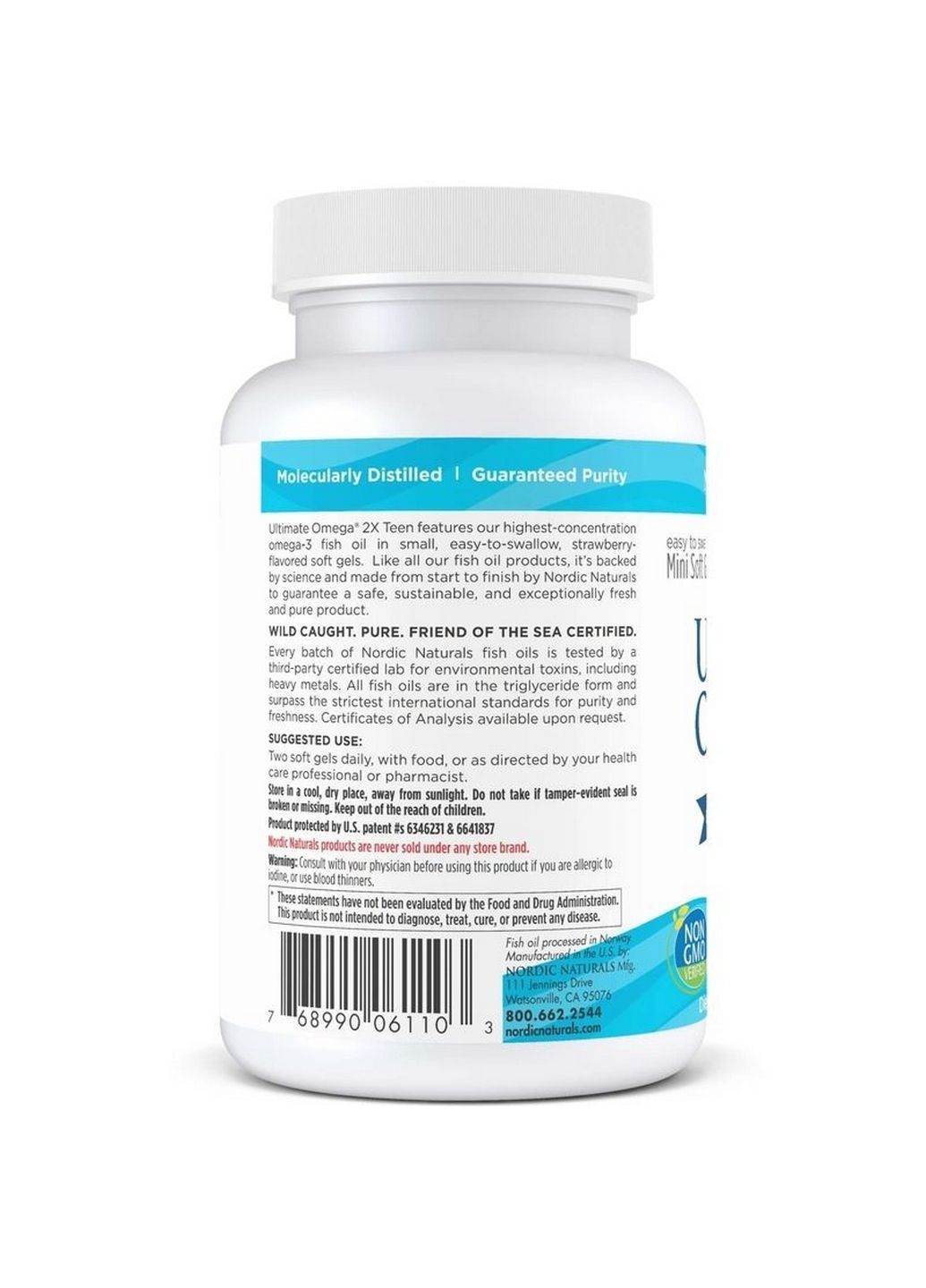 Жирні кислоти Ultimate Omega 2X Teen, 60 капсул Nordic Naturals (295899297)