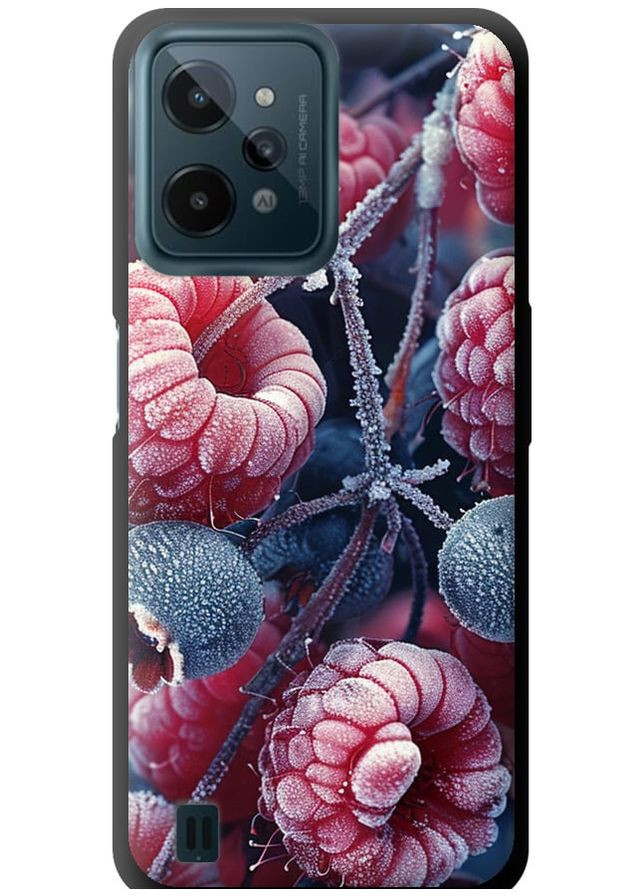 TPU черный чехол 'Морозные ягоды' для Endorphone Realme C31 (285119468)