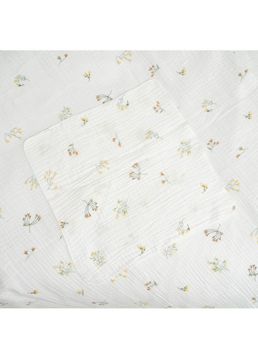 Комплект постільної білизни Muslin Print Botanical, 4 предмети, білий () Twins 3031-TMP-202F (362080764)