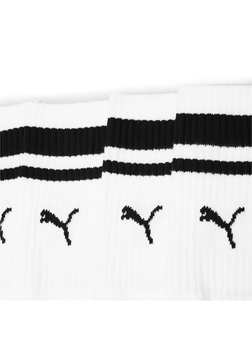 Білі шкарпетки unisex crew heritage stripe socks 2 pack Puma однотонні (217678927)