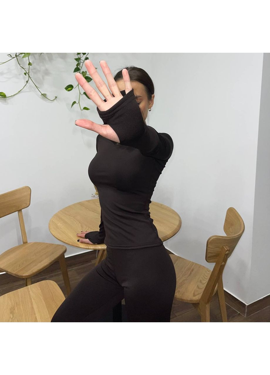 Термо комплект (лонгслів + легінси) з корегуючим ефектом | ЗАМІР В ОПИСІ DK/DL Мода без кордонів (370682731)