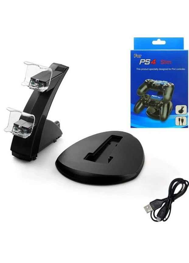 Зарядная док-станция держатель для джойстиков ps4 Slim Pro с вертикальной двойной подставкой (2090045146) PS (328920773)