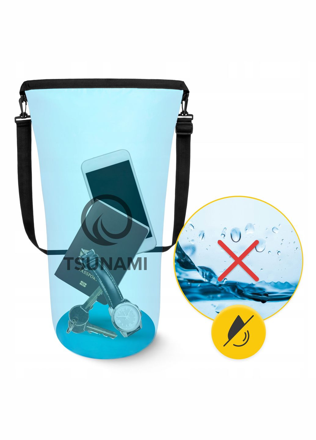 Гермомішок Dry Pack 20 л P-5905973400022 Sky Blue TSUNAMI (347645314)