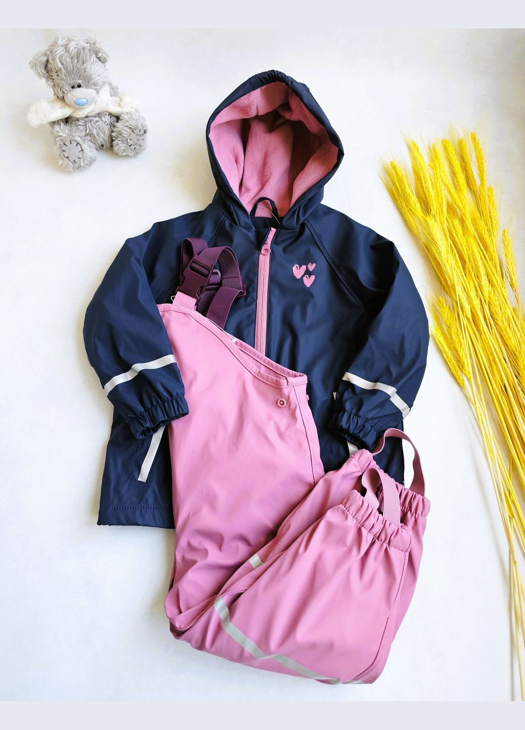 Дощовик Дитячий Грязепруф на флісі 86-92см ☔️Дощовик Комплект Дитячий Lupilu Куртка та Напівкомбінезон (303278446)