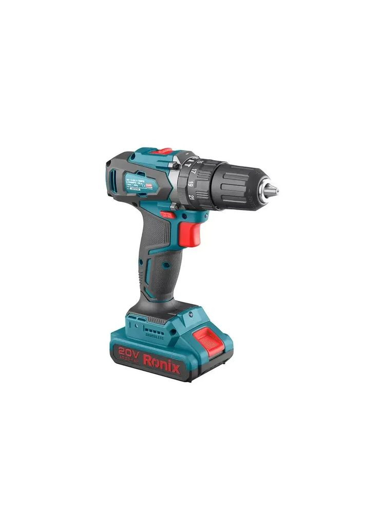Аккумуляторный ударный шуруповерт 20В, 2Ah х 2 (m312762) Ronix ударний акумуляторний 20В, 2Ah х 2 (372960429)