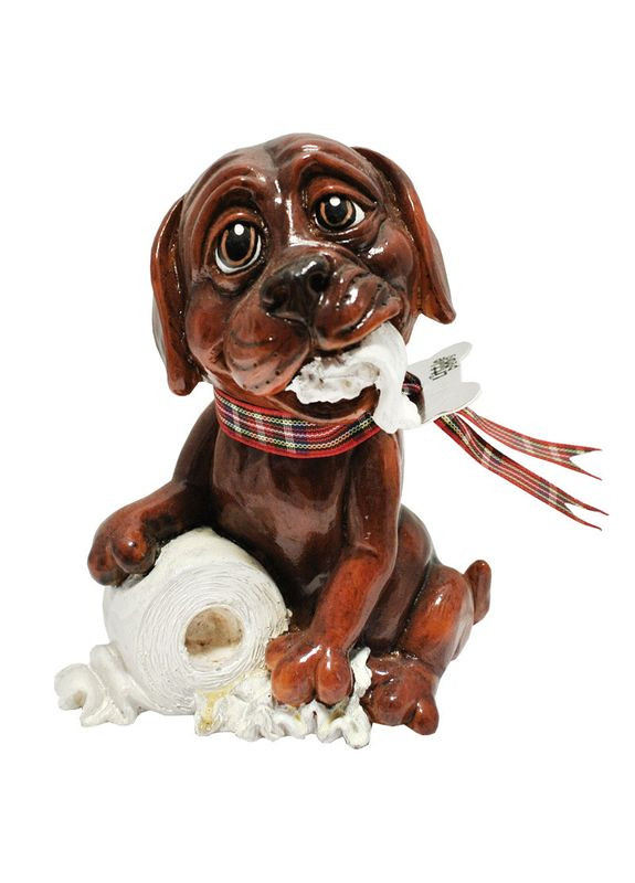 Фигуркастатуэтка коллекционная из керамики, Англия, собачка «Труффи», h-11 см Arora Design (301423683)