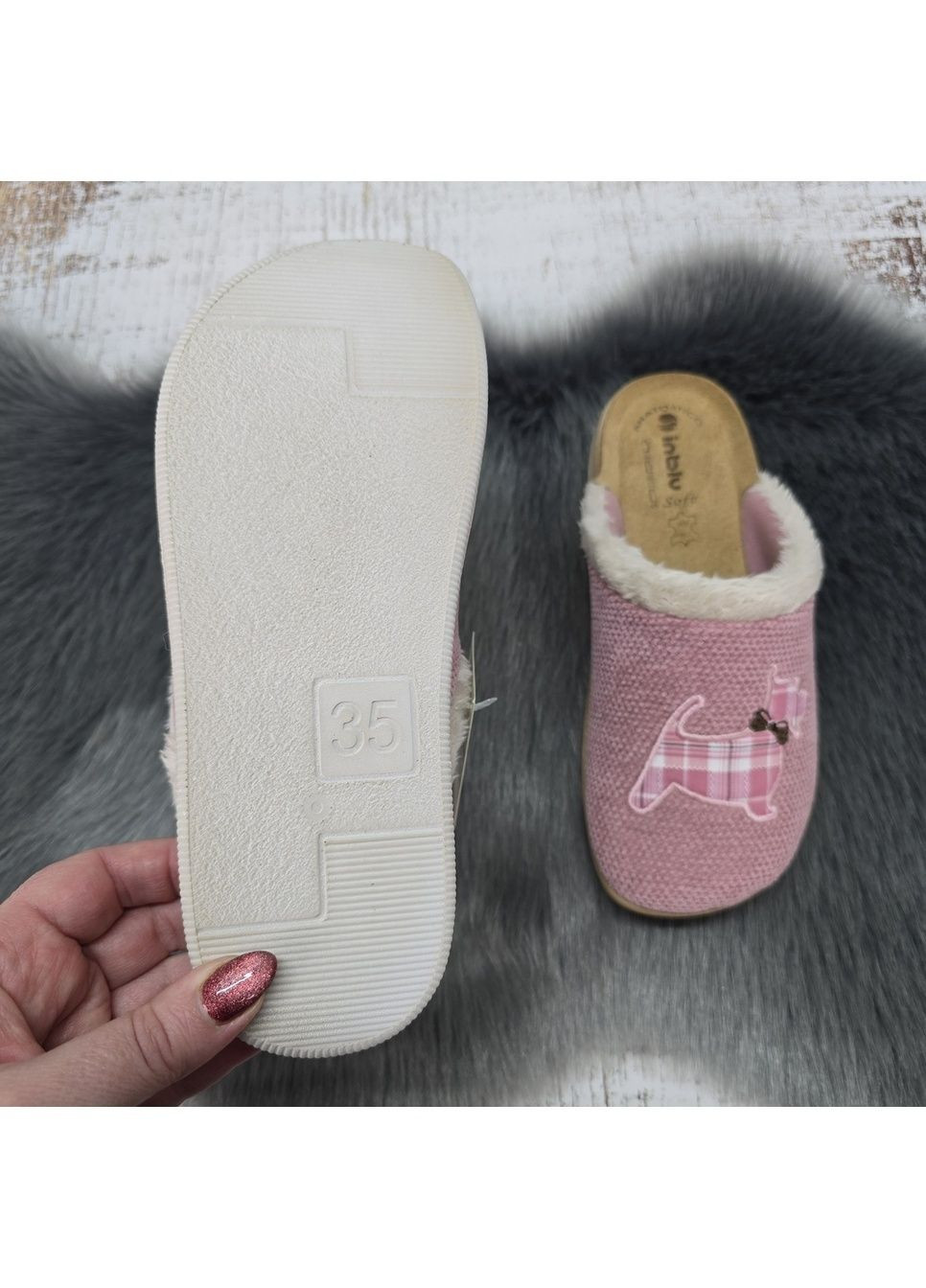 Тапочки жіночі теплі із закритим носком Inblu (370091713)