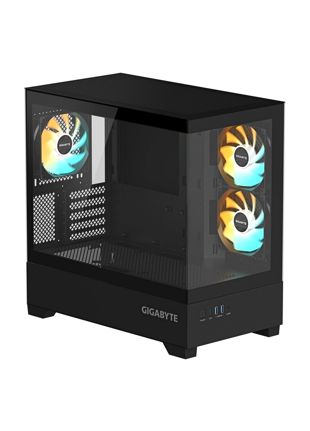 Корпус C201 Panoramic Tempered Glass Black без БЖ (GB-C201P) Gigabyte (347586433)