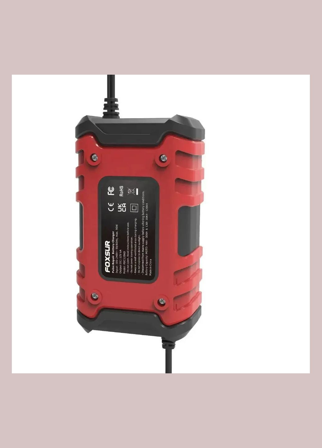 Импульсное зарядное устройство для аккумуляторов Foxsur 6A с функцией восстановления АКБ No Brand (282703952)