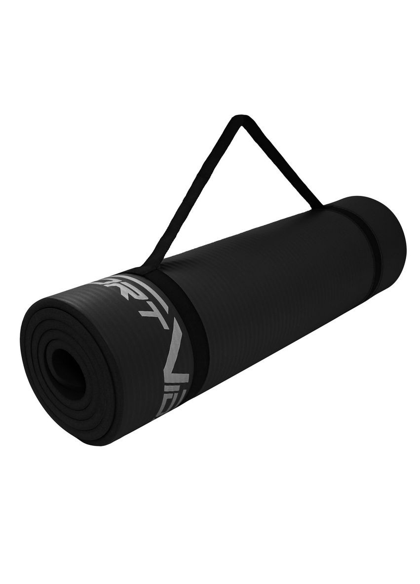 Килимок (мат) спортивний NBR 180 x 60 x 1 см для йоги та фітнесу SVHK0166 Black SportVida sv-hk0166 (275095910)