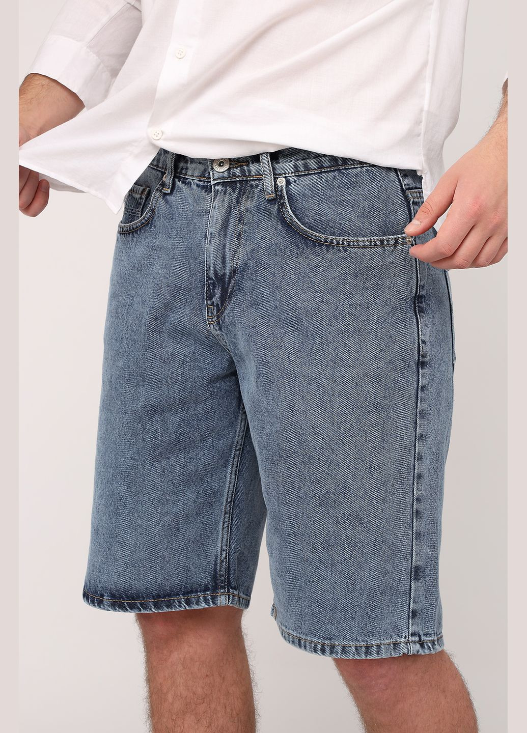 Шорты джинсовые мужские цвет синий ЦБ-00277364 INTERCODE (332767600)