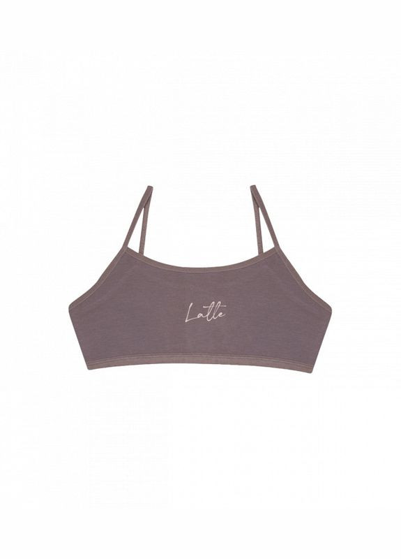 Коричневый подростковый топ с принтом latte Donella хлопок