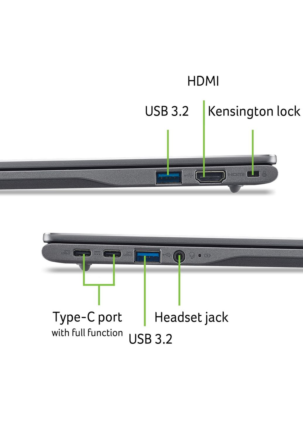 Ноутбук NX.J5XEU.002 Chromebook Plus CB514-5H 14" WUXGA IPS, Intel i5-1334U, 16GB, F512GB, UMA, ChromeOS, Acer (361965101)