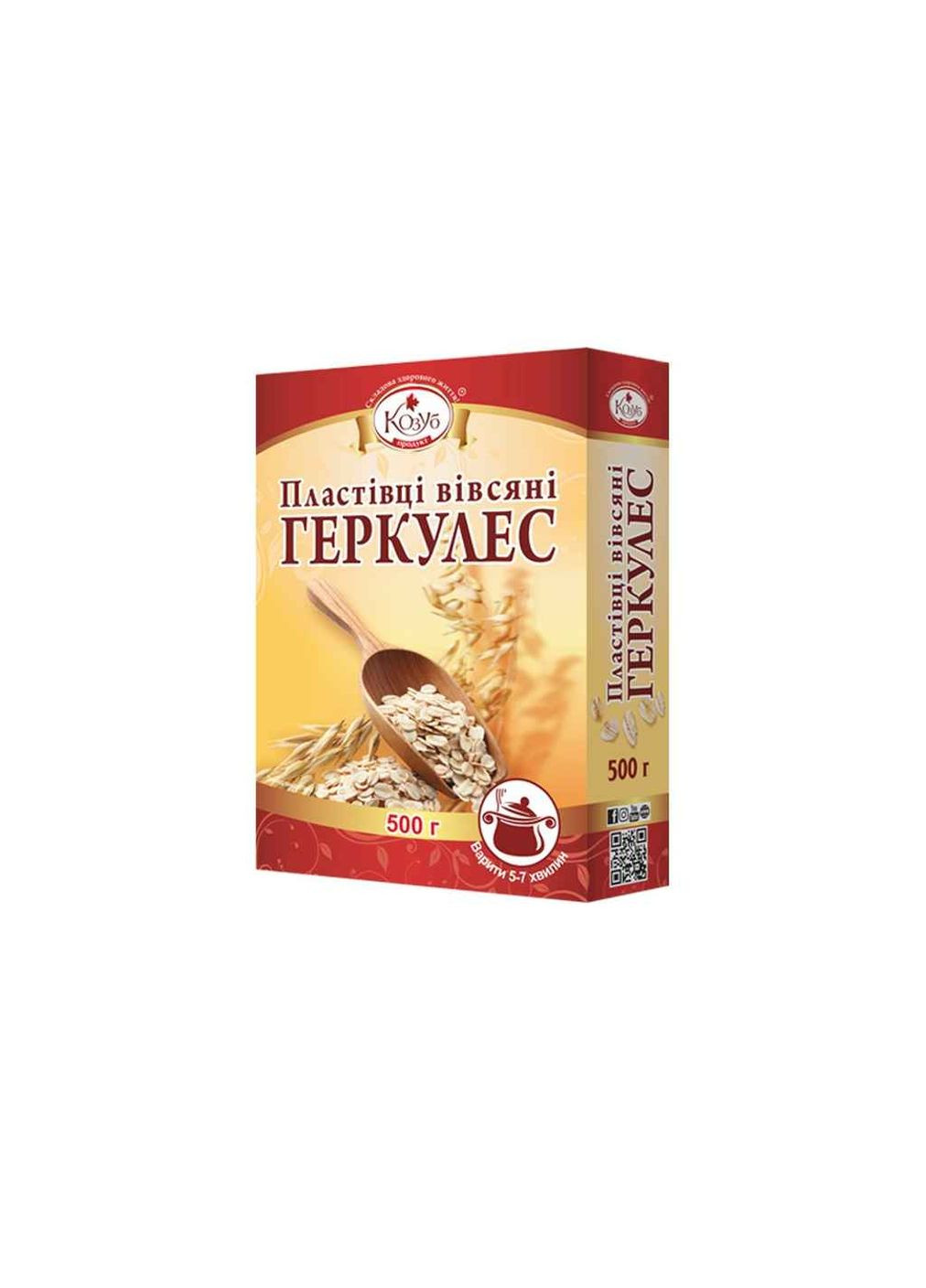 Хлопья 500г овсяные геркулес в коробке Козуб продукт (354341197)