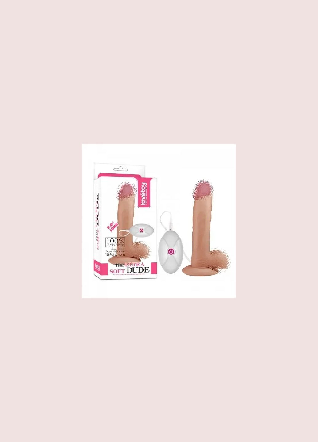 Реалистичный вибратор – The Ultra Soft Dude Vibrating 9" Lovetoy (335399642)