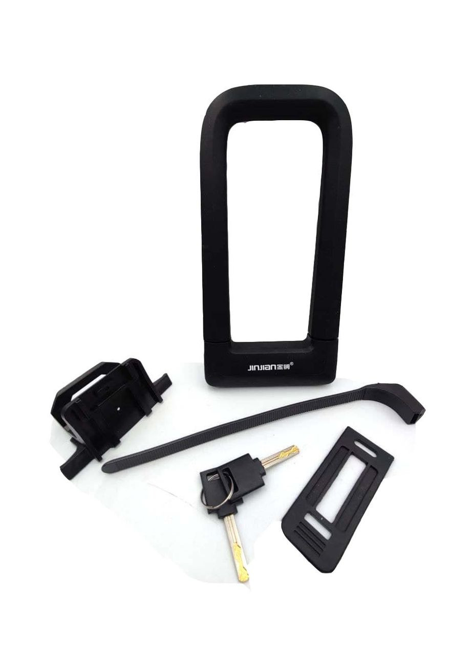 Замок скоба U-образный для велосипеда, на ключе, с креплением UN-80 No Brand (307289053)