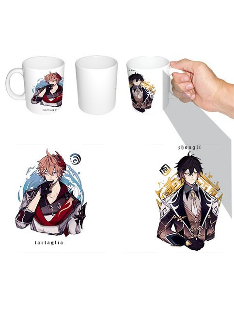 Чашка біла Тарталья Чжун Лі Геншин Удар (z0742) No Brand (327003249)