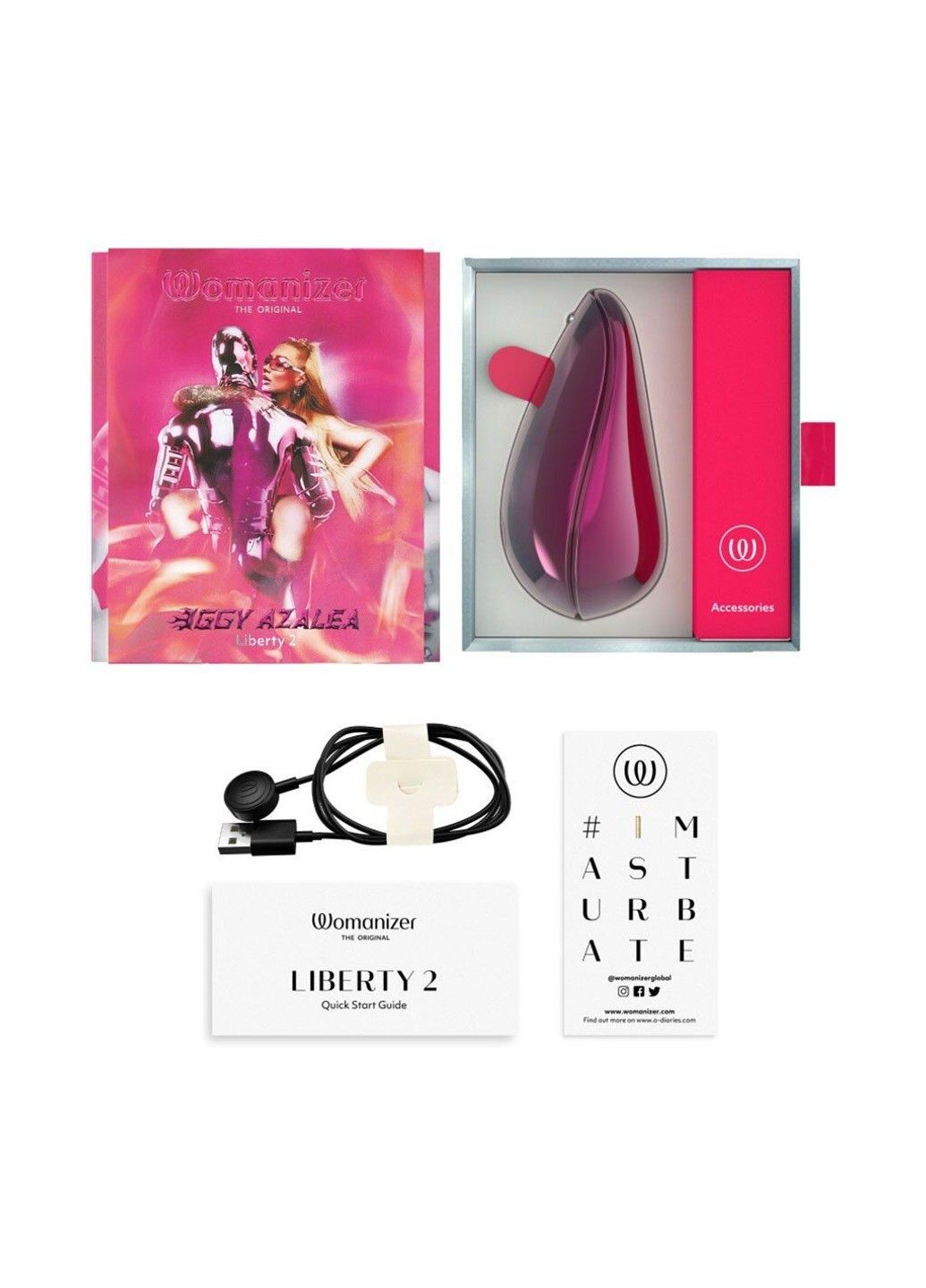 Вакуумний кліторальний стимулятор Liberty 2 Iggy, 8 режимів, магнітна кришечка Womanizer (341528231)