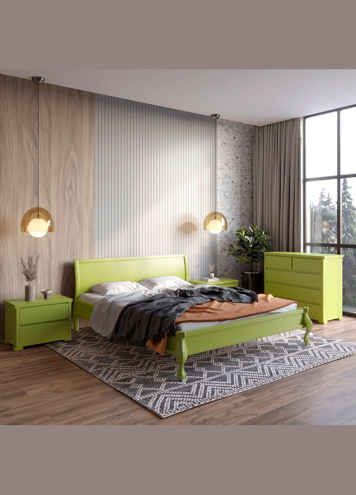 Двоспальне дерев'яне ліжко Палермо (S3050G70Y) 180х190 см (MBG-11405) Mebigrand (368280052)