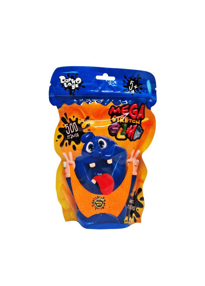 Лізун-антистрес "Mega Stretch Slime" SLM-12-01U 500 гр Помаранчевий Danko Toys (316272070)