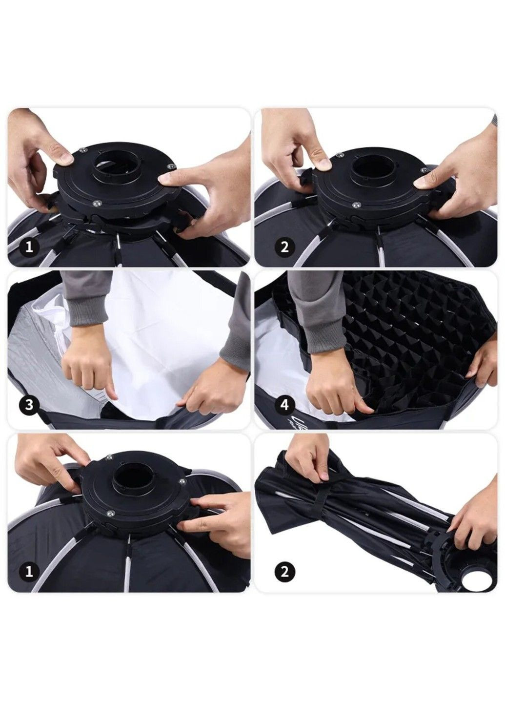 Софтбокс Vijim 40cm Octagonal Softbox with Mini Bowens Mount and Grid (L066 LAS002) Ulanzi (369457808)