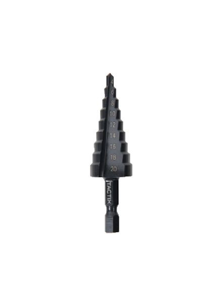 Свердло ступінчасте Ø4-20мм по металу сталь HSS, кобальт [SDDT0DTWE416005MT0] HSS 416005 TACTIX (359380360)