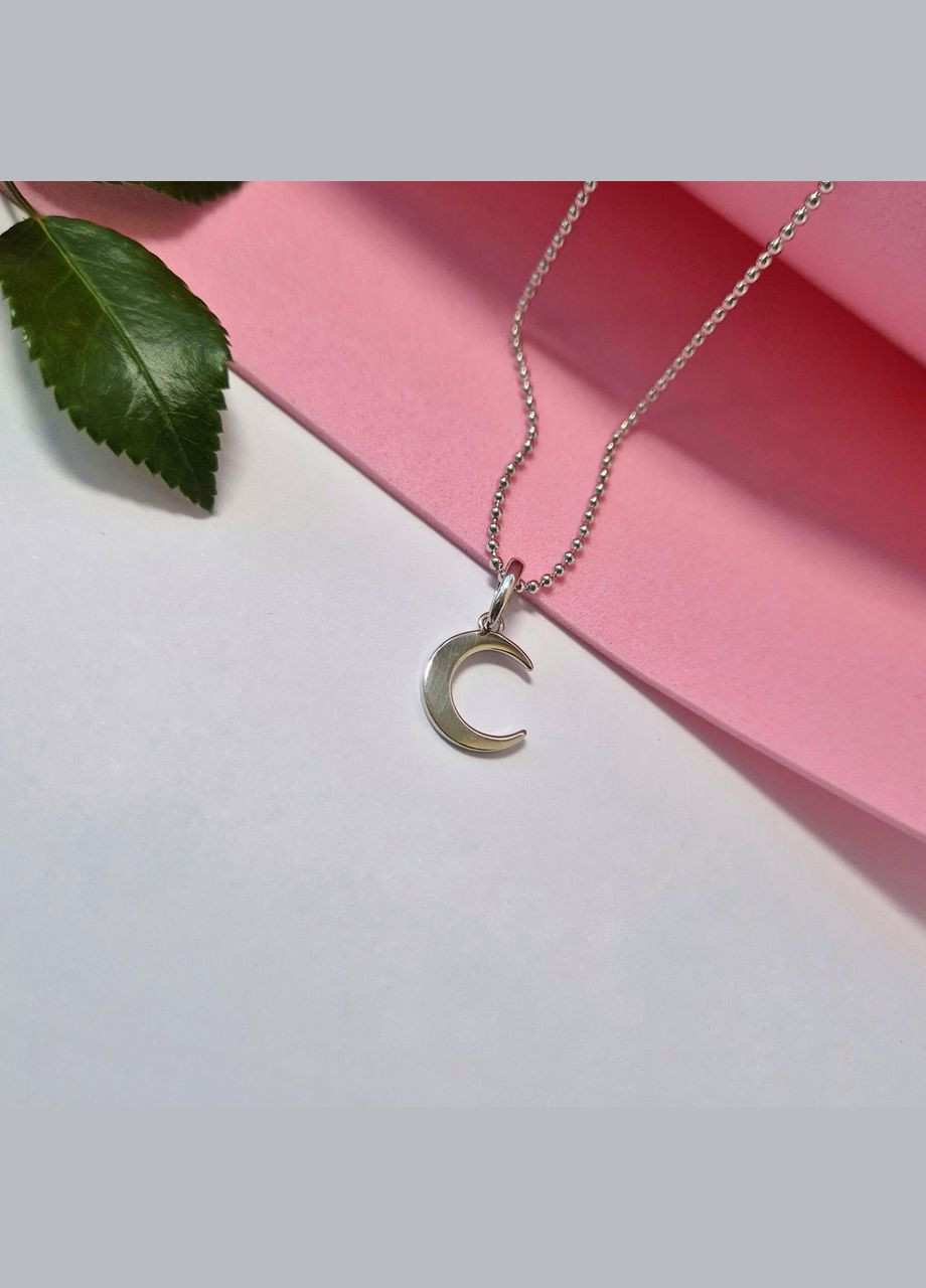 Серебряная подвеска оберег без камней амулет Месяц серебро 925 пробы Родированное 89062 0.62г No Brand (306741839)