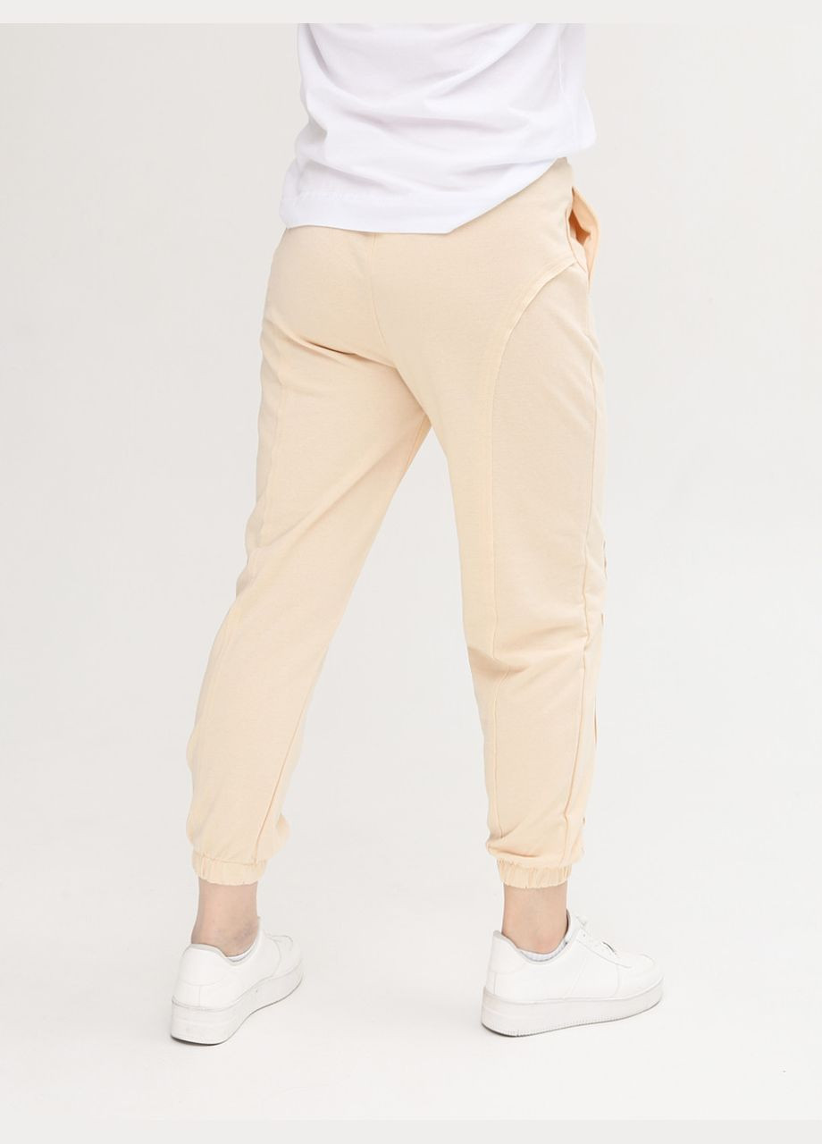 Спортивные брюки женские светло-бежевые джоггеры MDG джогер (294755952)