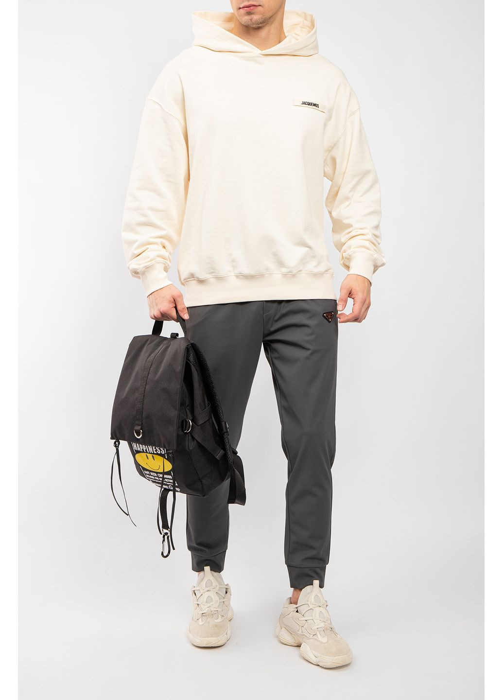 Серые кэжуал демисезонные брюки Prada