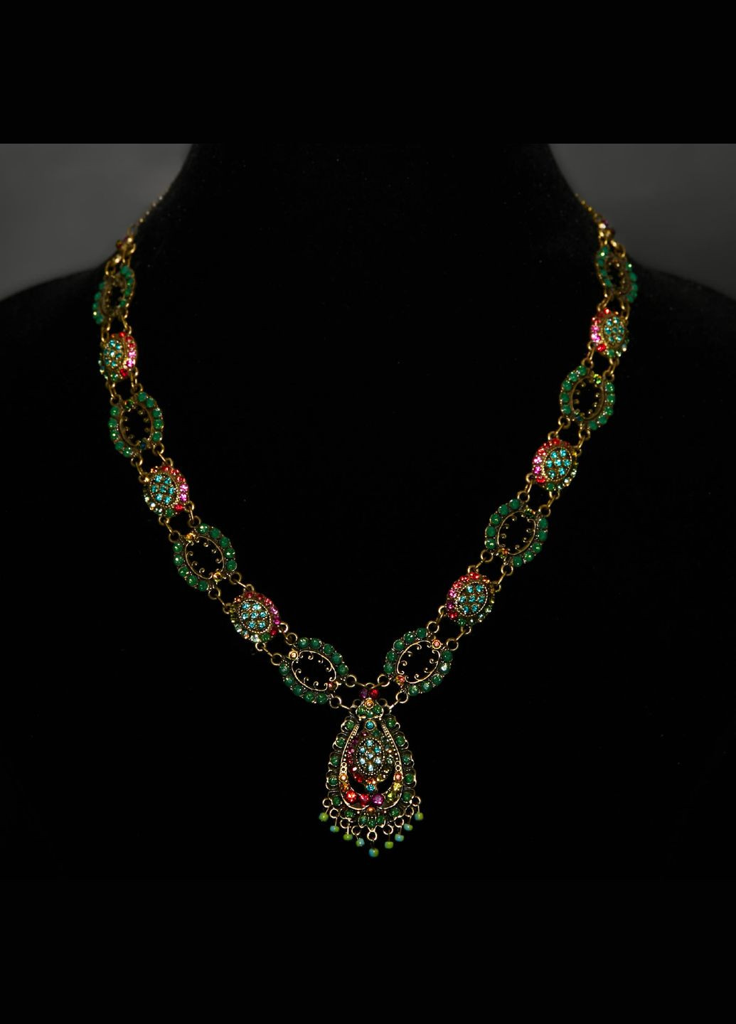 Намисто "Смарагдова Пишність" від з кристалами Swarovski Michal Negrin (346241932)