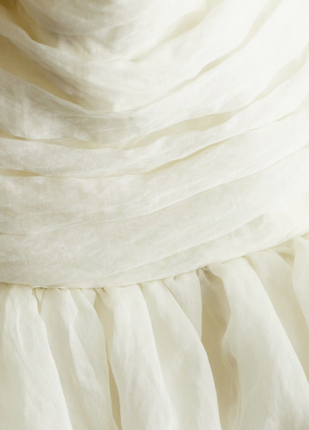 Белое кэжуал платье H&M однотонное