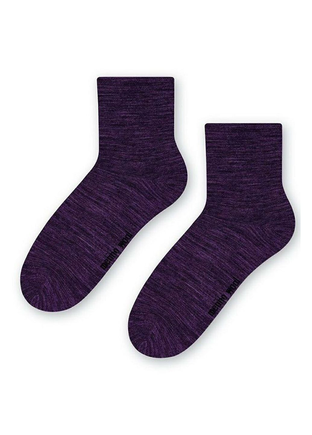 Темно-фіолетові шкарпетки жіночі з вовни мериноса 130 merino wool Steven (370770751)