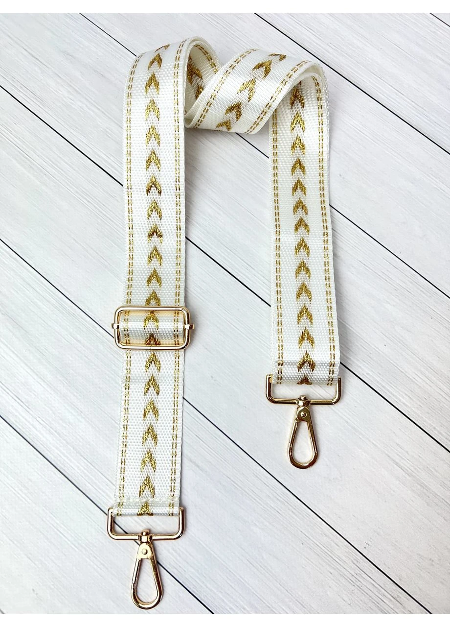 Плечовий ремінь для сумки в орнамент; з золотистим No Brand (379073286)
