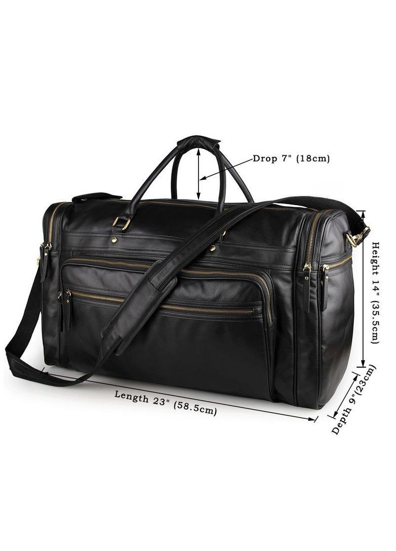 Ексклюзивна дорожня сумка для чоловіків із натуральної шкіри JD7317-1A John McDee (298683819)