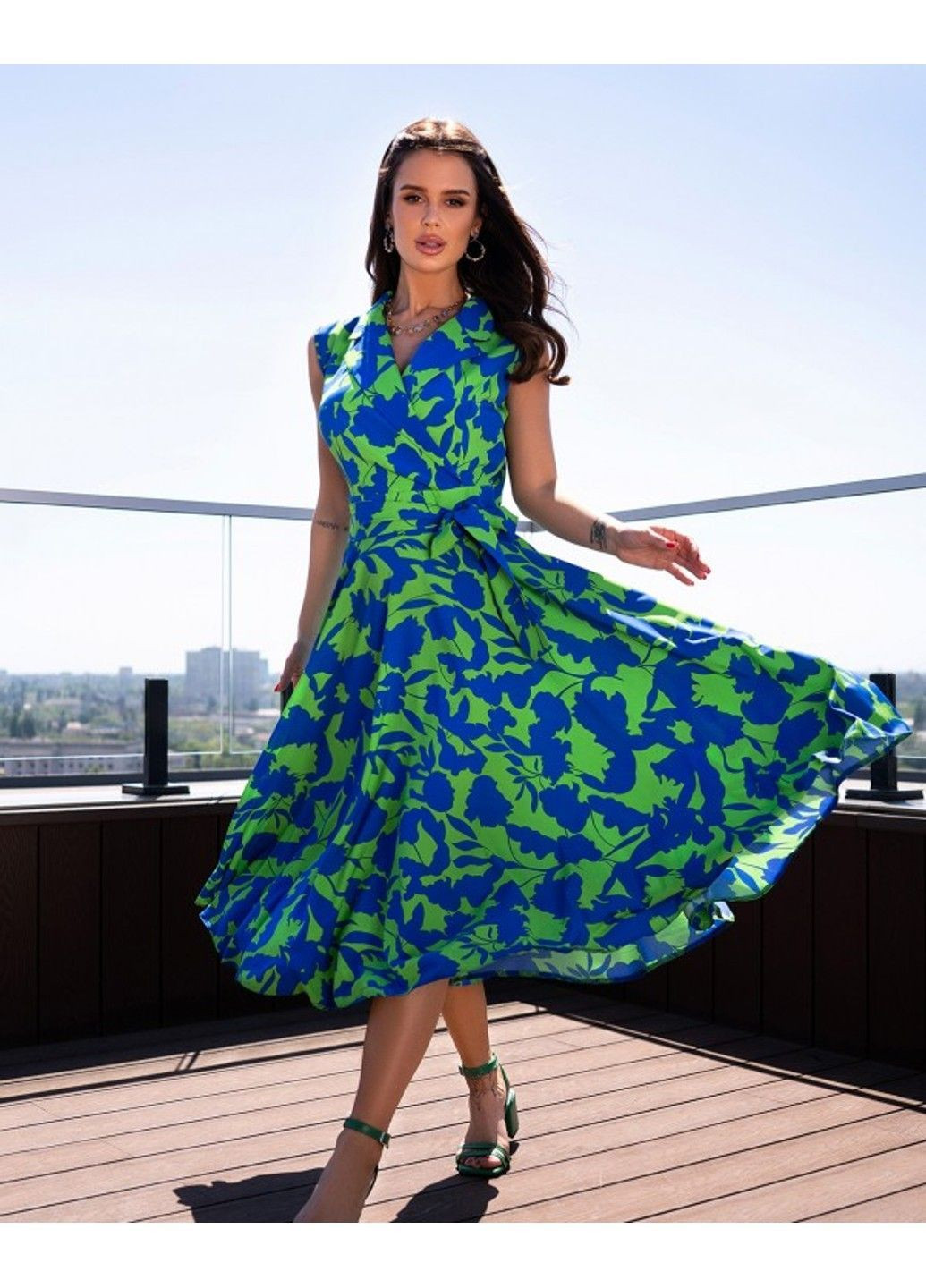 Салатова повсякденний сукні 14719 ISSA PLUS