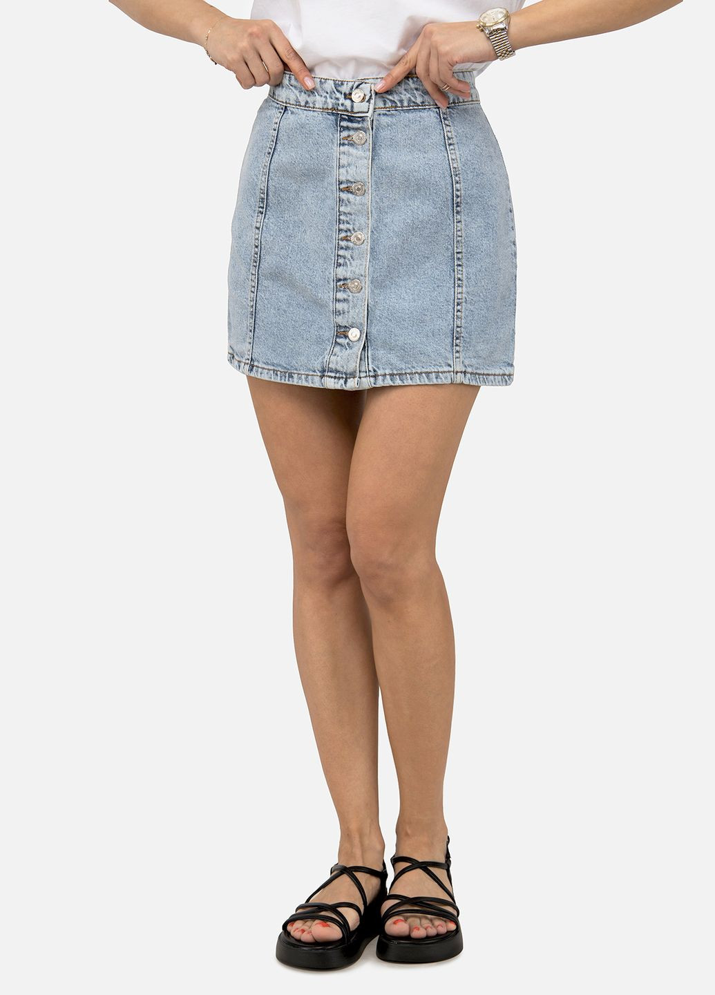 Жіноча спідниця колір блакитний CB-00251035 Zarxlife (314910308)