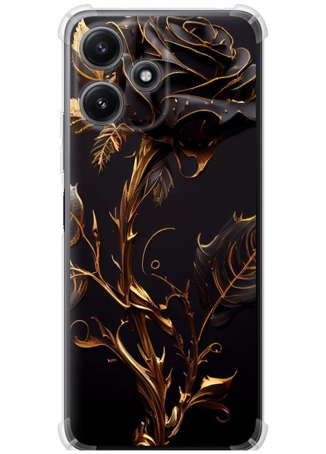 Силіконовий протиударний с посиленими кутами чохол 'Троянда 3' для Endorphone Xiaomi Poco M6 Pro 5G (313452917)