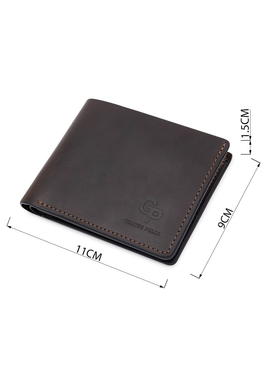 Кожаное мужское винтажное портмоне 11553 Grande Pelle (329195842)