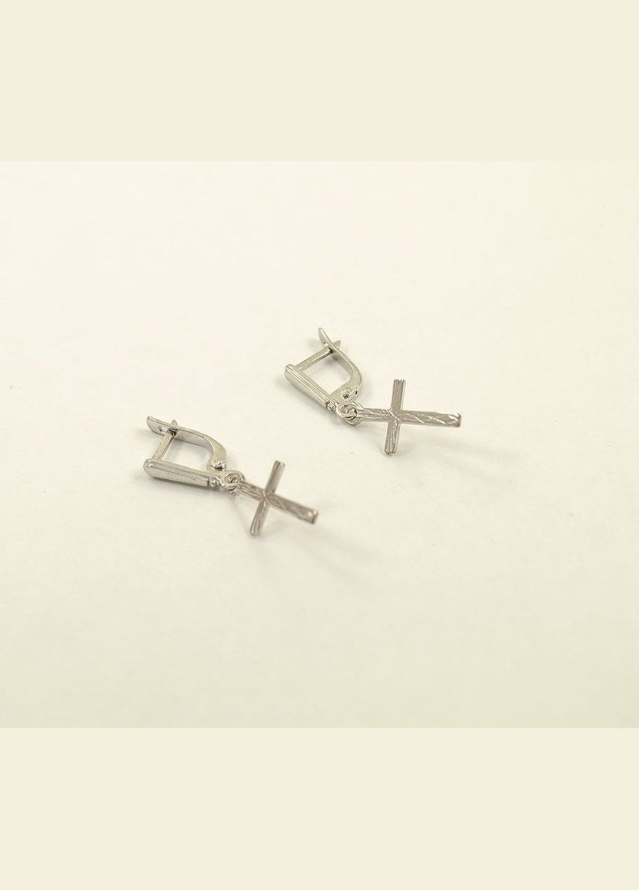 Серьги крестики 8732 Maxi Silver (337133610)