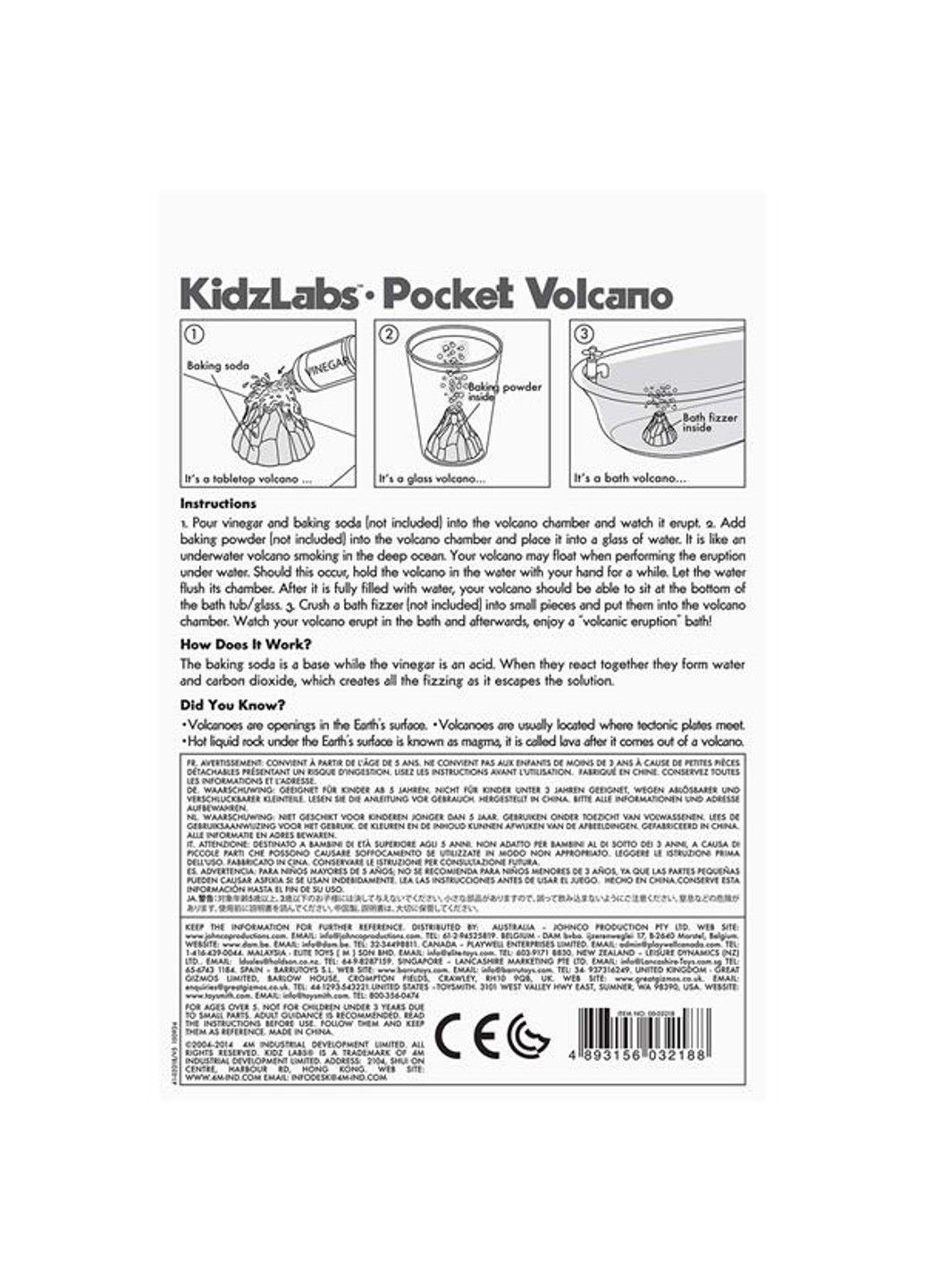 Набір для дослідів 4М Кишеньковий вулкан (00-03218) 4M (335054505)