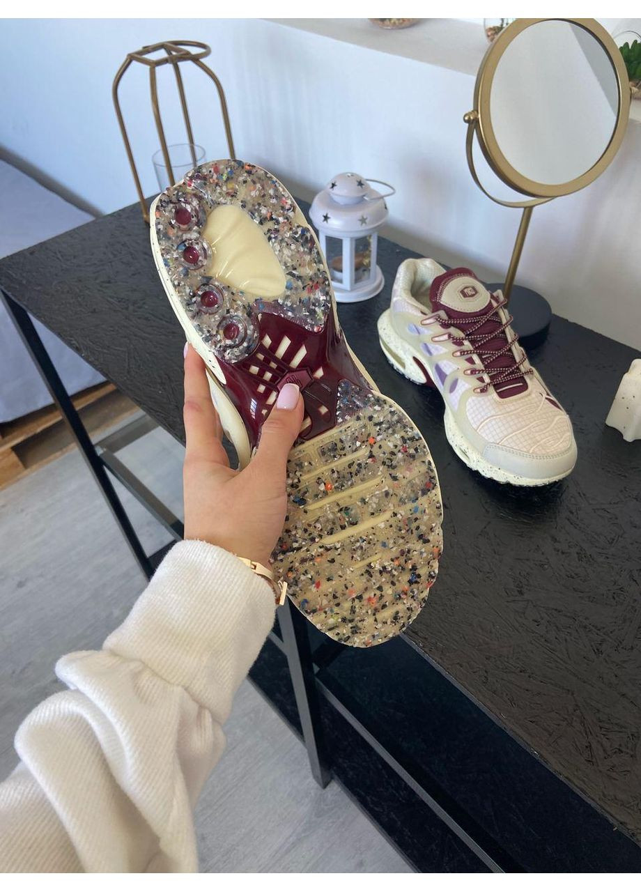 КРОССОВКИ ЖЕНСКИЕ NIKE AIR MAX TERRASCAPE PLUS TAN BURGUNDY НАЙК АИР МАКС ТН ПЛЮС No Brand бежевые демисезоны (367177545)