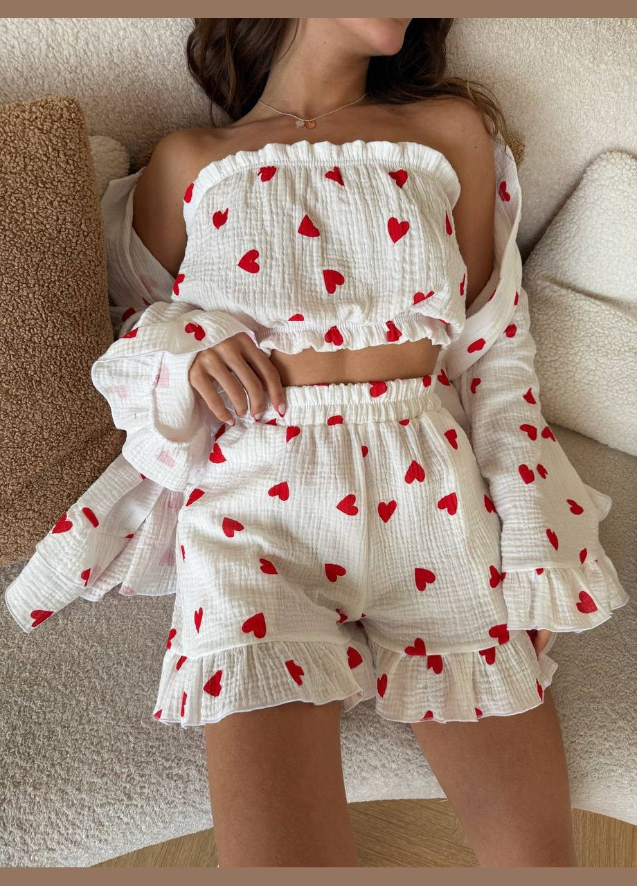 Белая всесезон женская пижама белая г1467.3070 No Brand