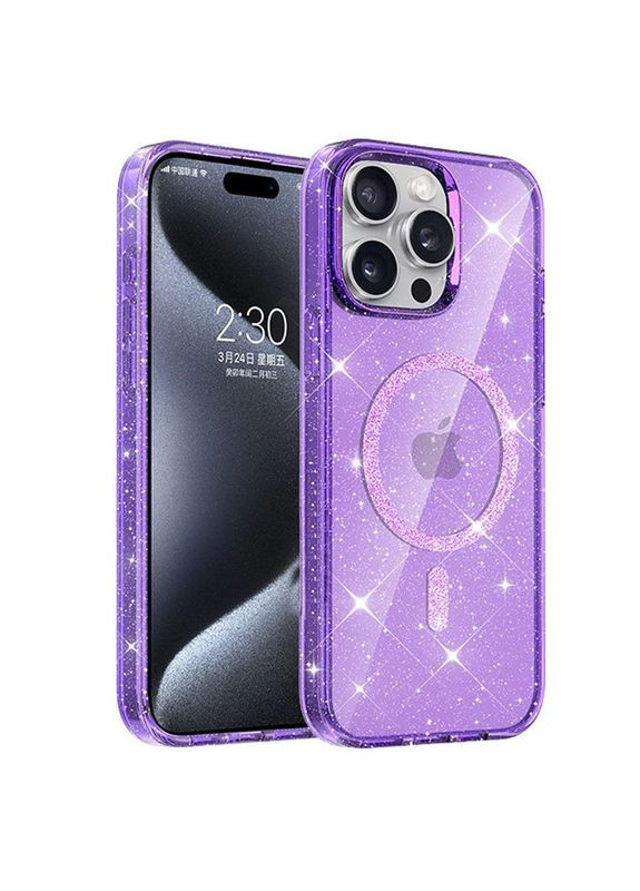 Чохол TPU Eclipse Sparkle (MagFit) для Apple iPhone 12 Pro Max (6.7") Фіолетовий Epik (372846059)