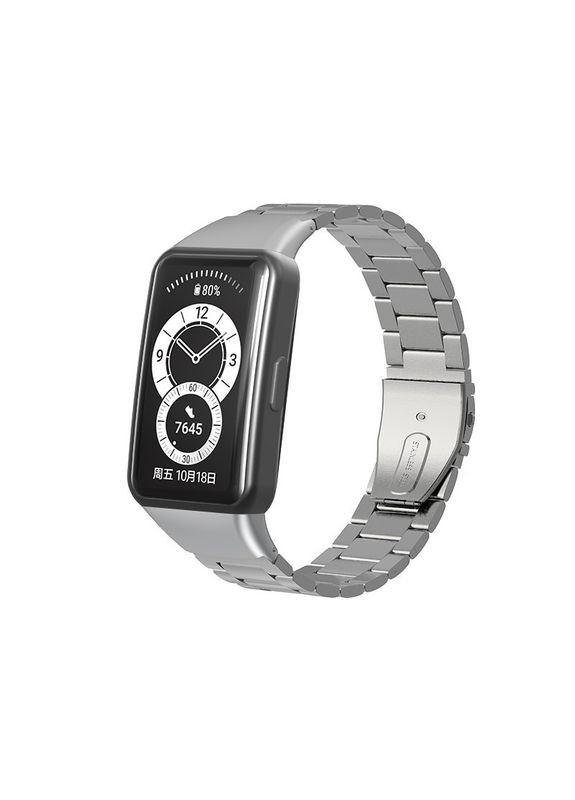 Металлический ремешок Mijob для фитнес браслета Huawei Honor Band 6 - Silver Primo (266914483)