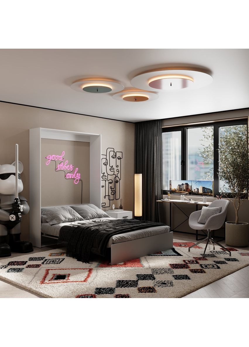 Кровать-трансформер Mitra 1,4 1508x2154x2120 К - Нимфея альба / Ф - Пепельный (SM01161500000) Art In Head (337309074)