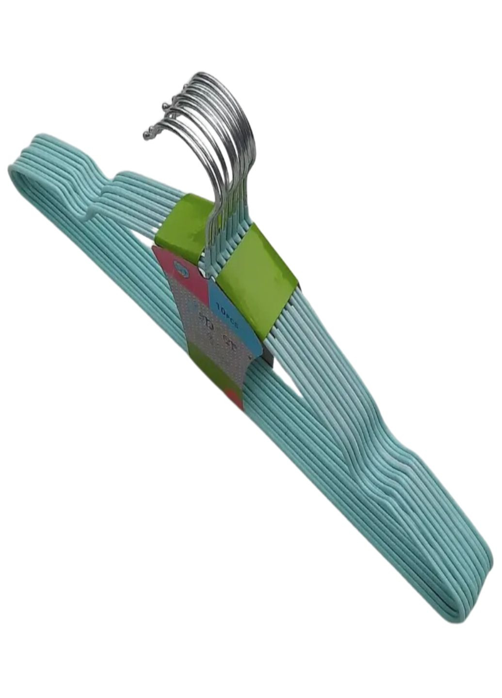 Набор металлических вешалок HMD с силиконовым покрытием Бирюзовый шт. BBQ 10 (285792426)